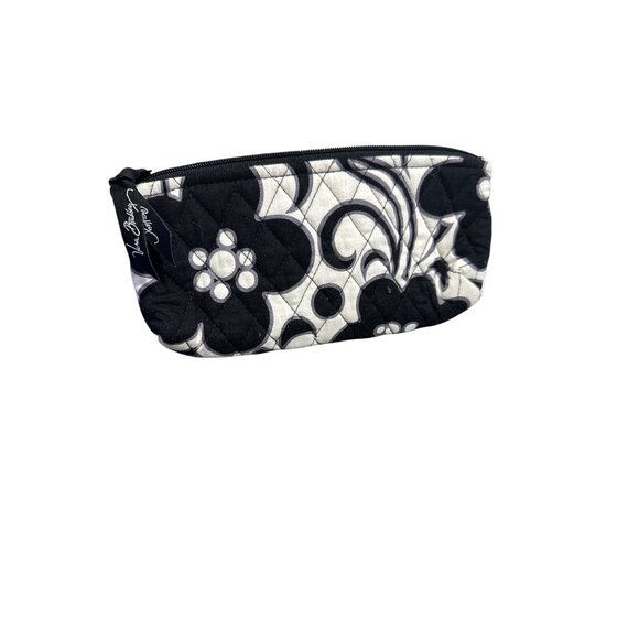 Vera Bradley Accessories - Vera Bradley Quilted Floral Black & White Makeup Bag Organizer Zipper Closure